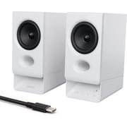 R20BT Computer Speakers, Touch Controls, AUX & USB-C Inputs, White