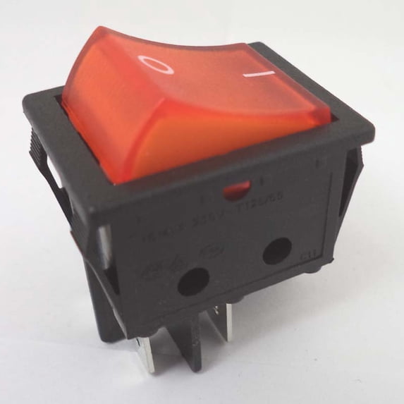 R210-1C5L-BO1-NWC-AMBER - ROCKER SWITCH LIT 2P1T 16A ON- OFF 250VAC QT 22X30MM ACTU AMBER