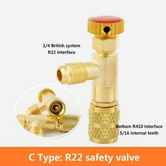 R22 R410A Air Conditioning Charging Adapter for 1/4" Safety Valve C Type