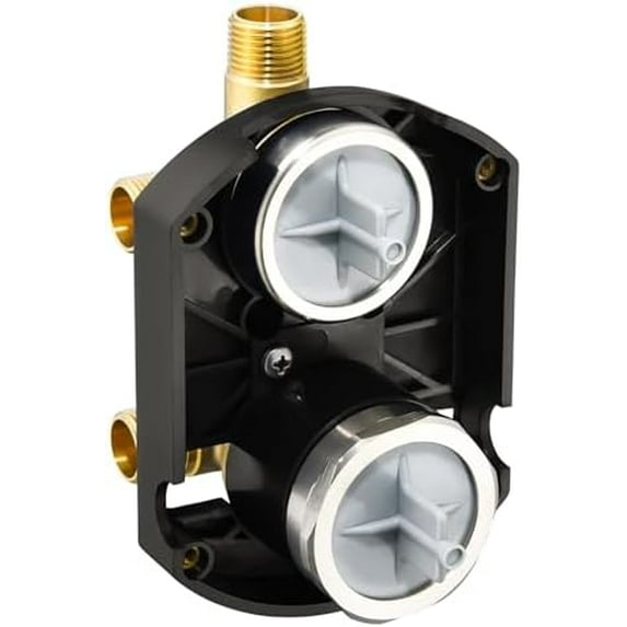 R22000 Integrated Shower and Diverter Valve, Compatible with D 3-Setting or 6-Setting Integrated Diverter Valve Trim kit, Brass Construction