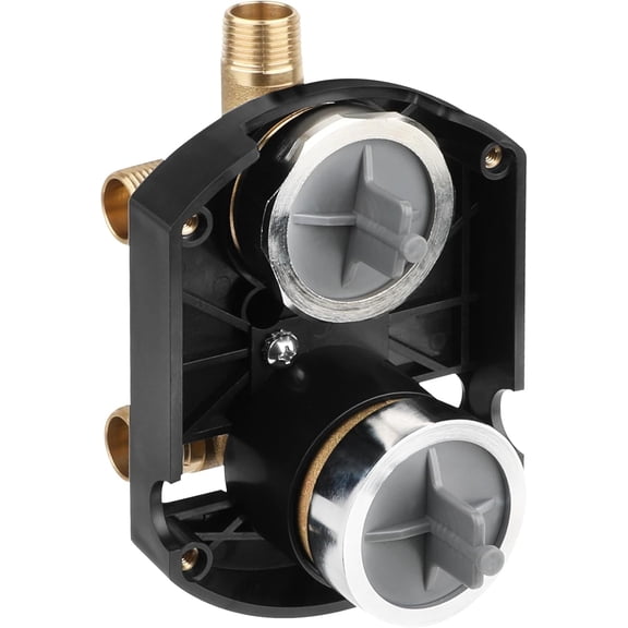 R22000 Shower Valve with Diverter 3-Way 6-Way Rough in Valve, R22000 Universal Rough-In Shower Valves Kit with Integrated Diverter, Brass Body