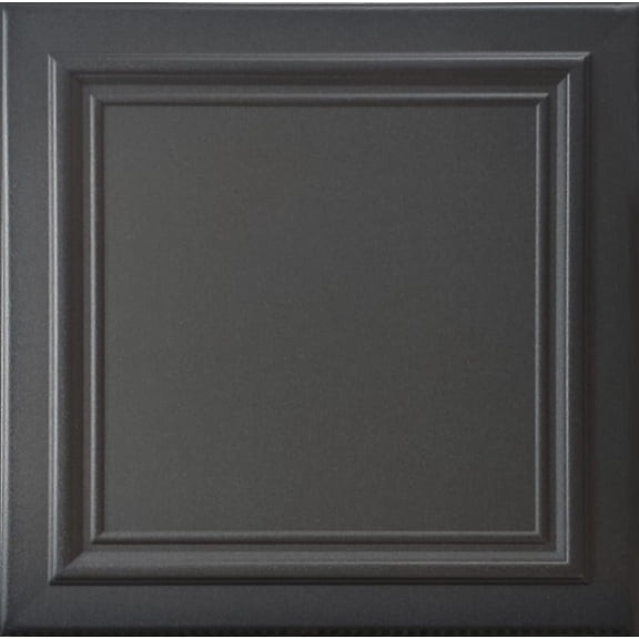 R24-Line Art Foam Glue-up Ceiling Tile in Black Matte (21.6 Sq.ft / Pack) - 8 Pieces