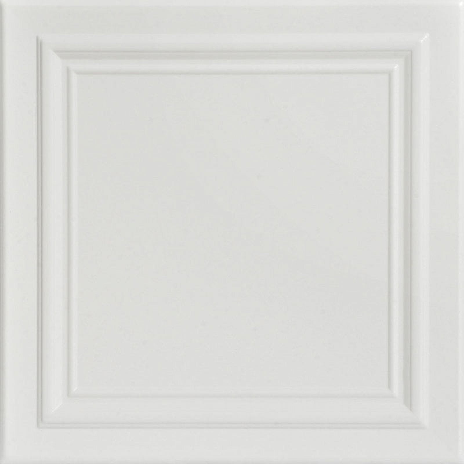 Dove White Polystyrene Glue-up Ceiling Tile, 1.6 ft x 1.6 ft