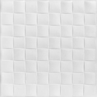 R104 - Bead Board Foam Glue-up Ceiling Tile in Plain White (21.6 Sq.ft /  Pack) - 8 Pieces 