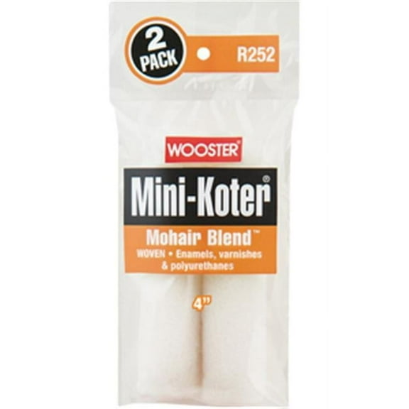 R252 4 in. Mini-Koter Mohair Blend Roller, Pack of 2