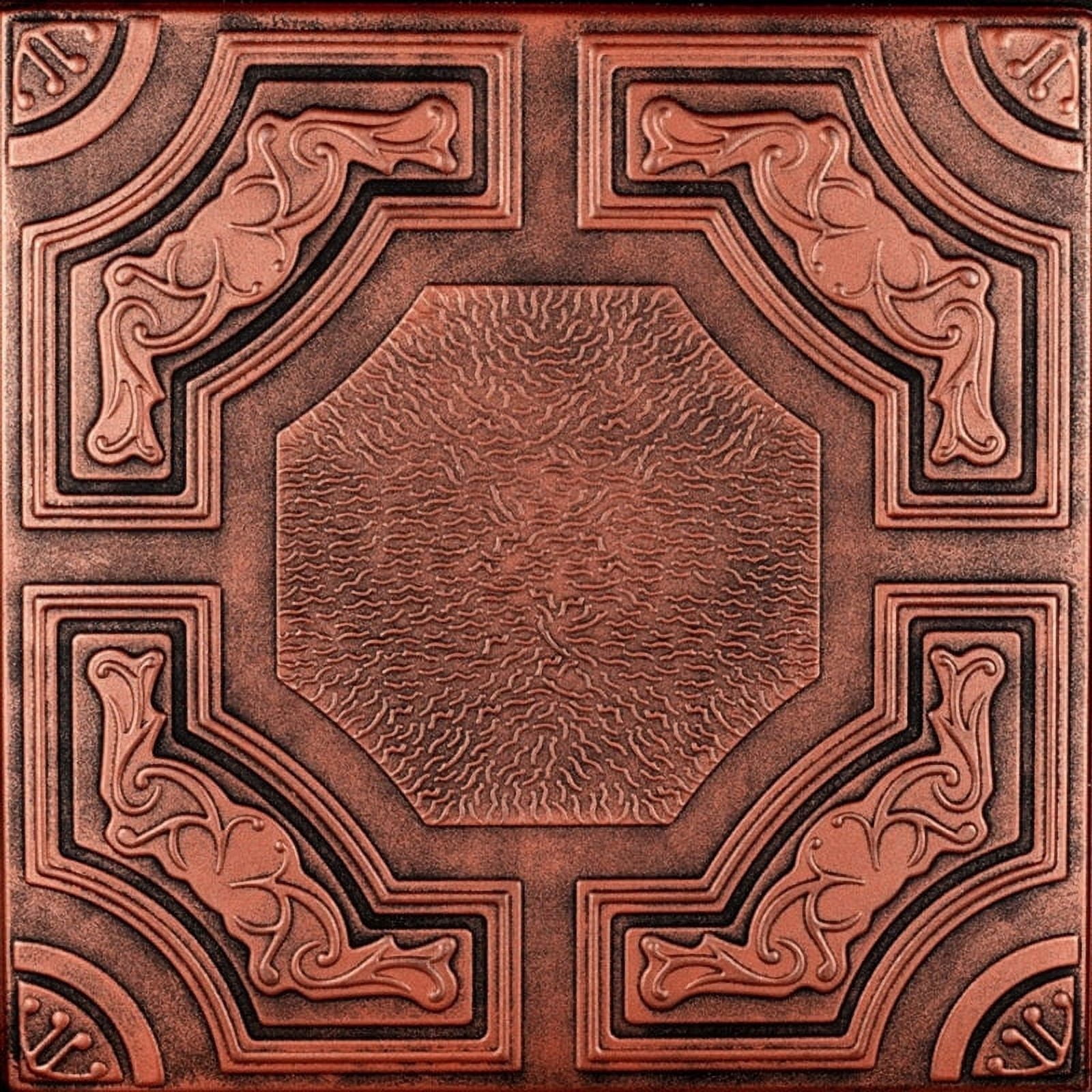 R28C-Evergreen Foam Glue-up Ceiling Tile in Antique Copper (21.6 Sq.ft ...