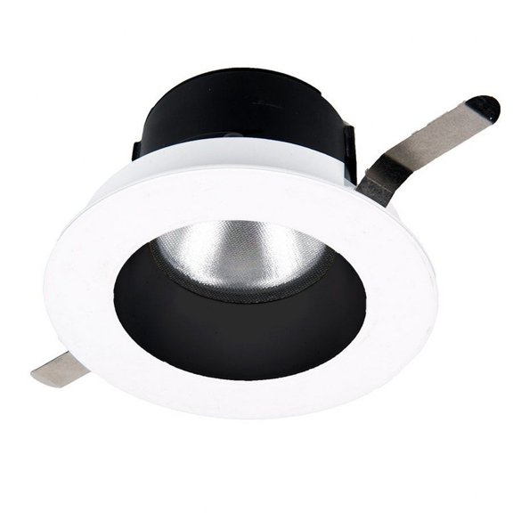 R2ARDT-S930-BKWT-WAC Lighting-Aether-15W 17 degree 1 LED Round Trim in Functional Style-4.13 Inches Wide by 2.5 Inches High-Black/White Finish-3000