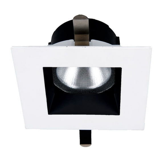 R2ASDT-S827-BKWT-WAC Lighting-Aether-15W 17 degree 1 LED Square Trim in Functional Style-4.18 Inches Wide by 2.5 Inches High-Black/White Finish-2700