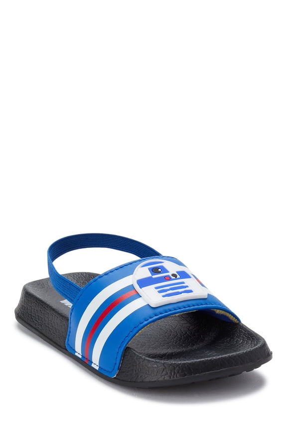 R2D2 Star Wars Soccer Slides with Rubber Applique (Toddler Boys)