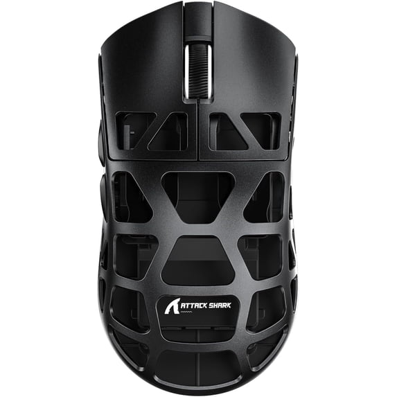 ATTACK SHARK R3 46g Superlight Magnesium Alloy Wireless Gaming Mouse, BT/2.4Ghz/Wired Computer Mouse, 8000Hz Wireless Polling Rate, PAW3395 26K DPI Optical Sensor Programmable Mice for Win/Mac(Black)