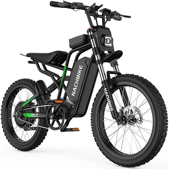 Max Speed 40MPH,4000W(Peak) R1 Electric Dirt Bike for Adults,Electric Motorcycle with 60V/25AH Battery Ebike Bicycle 4-Piston Dual Hydraulic Brake,19x2.7"Tire Front/Rear Suspension