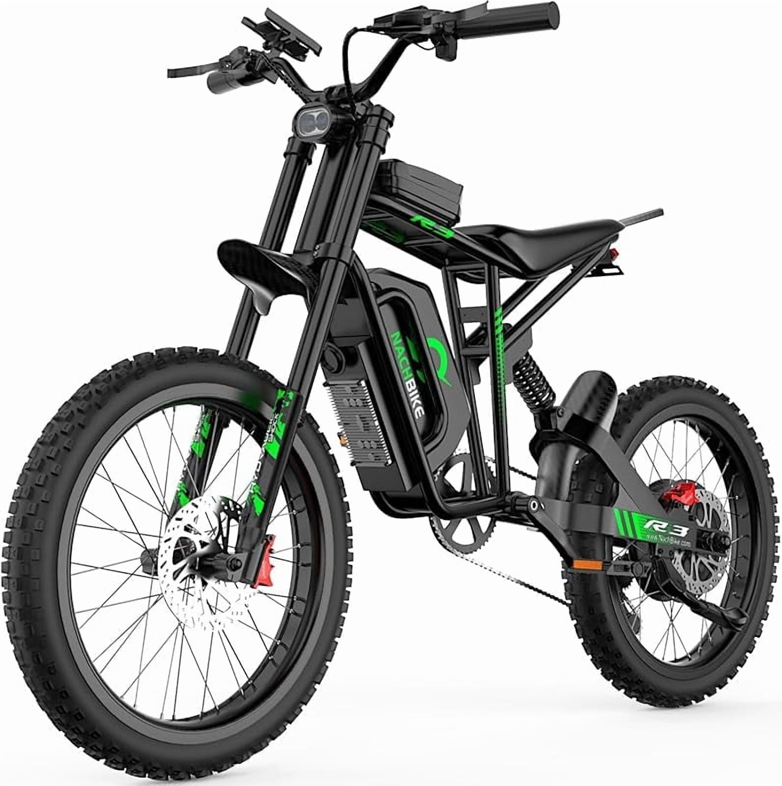 R3 Electric Dirt Bike for Adults Teens, Peak 6000W Brushless Motor 50 MPH Dirtbike,50 Miles Range Ebike with 60V 25Ah Battery, 19" Tires Off Road Tires Electric Motorcycle with Full Suspension