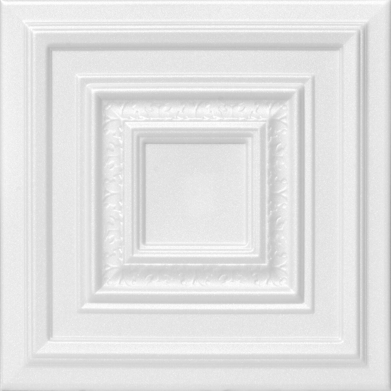 Plain White Faux Tin Glue-up Ceiling Tile, 2 x 2 ft