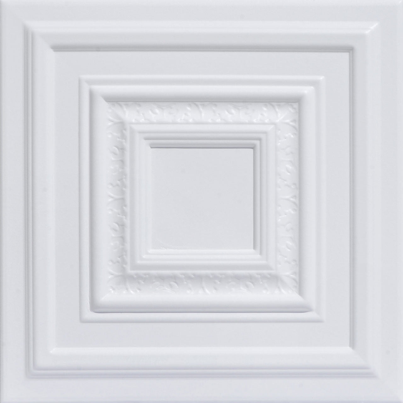 Ultra Pure White Polystyrene Coffered Ceiling Tile Set