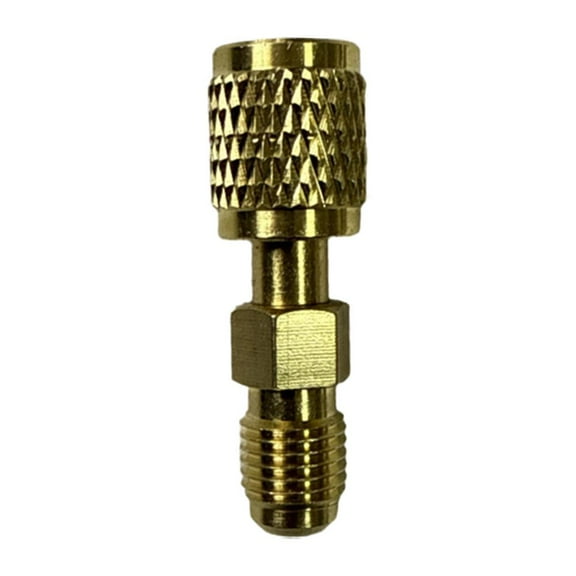 R32/R454B Brass Adapter,1/4  Female to Male Reverse Fitting,Mini-Split Vacuum Hose Connector