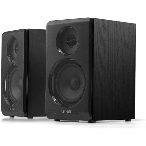 R33BT Active Bluetooth Computer Speakers - 2.0 Bookshelf Speaker - Powered Studio Monitor, Black - Pair