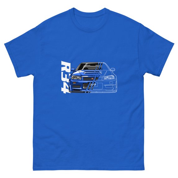 R34 GTR Skyline inspired T-shirt (Royal, XL)