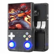 R36 Ultra Open Source Handheld Game Console 4-inch IPS HD Screen RK3326 CPU 1GB RAM 64GB ROM Black