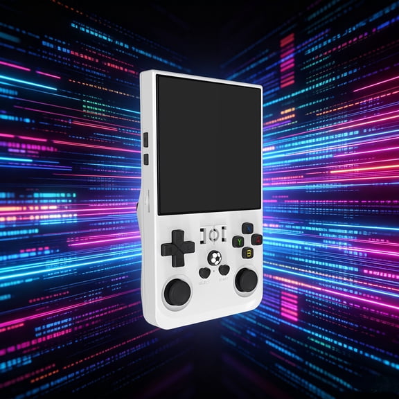 R36MAX Handheld Game Console, 4.0-inch Large Screen Handheld Game Console, 128G Handheld Game Console(White)