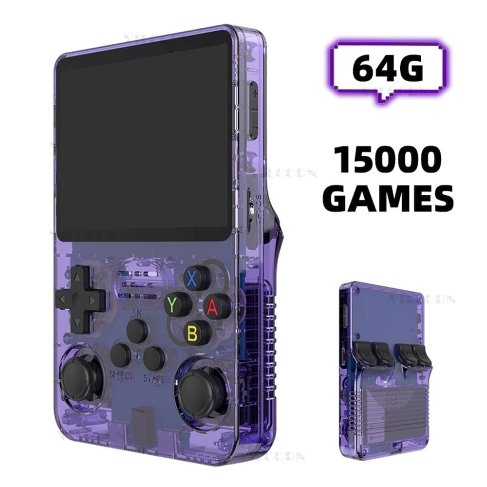 R36S 64G Handheld Game Console, for N64 PSP PS1 SNES 26 Emulators, for Gift