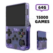 R36S 64G Handheld Game Console, for N64 PSP PS1 SNES 26 Emulators, for Gift