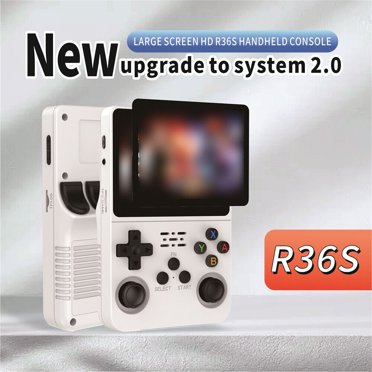 R36S Retro Handheld Game Console - 128GB, 3.5" IPS Screen, 15,000 Games, Linux (Black)
