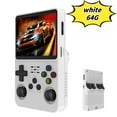 thumbnail image 1 of R36S Mini Retro Handheld Video Game Console 64GB with 11 Emulator, White, 1 of 12