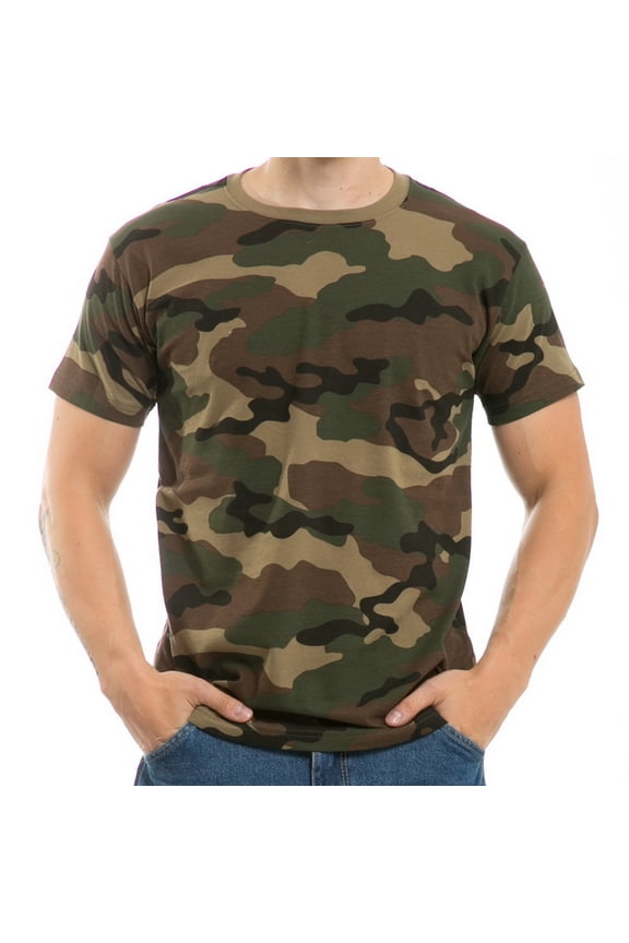 R38-PL-WDL-01 Short Sleeve G. I. T-Shirts, Woodland, Small