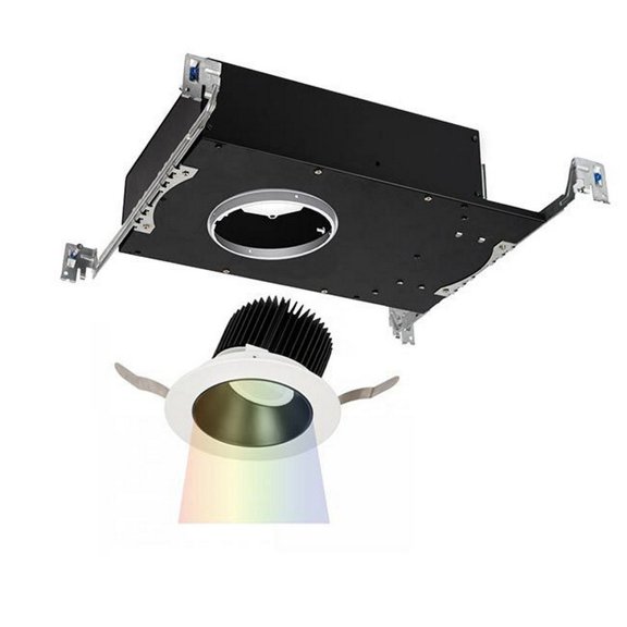 R3ASWT-ACC24-BKWT-WAC Lighting-Aether-22W Color Changing 1 LED Square Wall Wash Trim in Contemporary Style-5.13 Inches Wide by 3.5 Inches