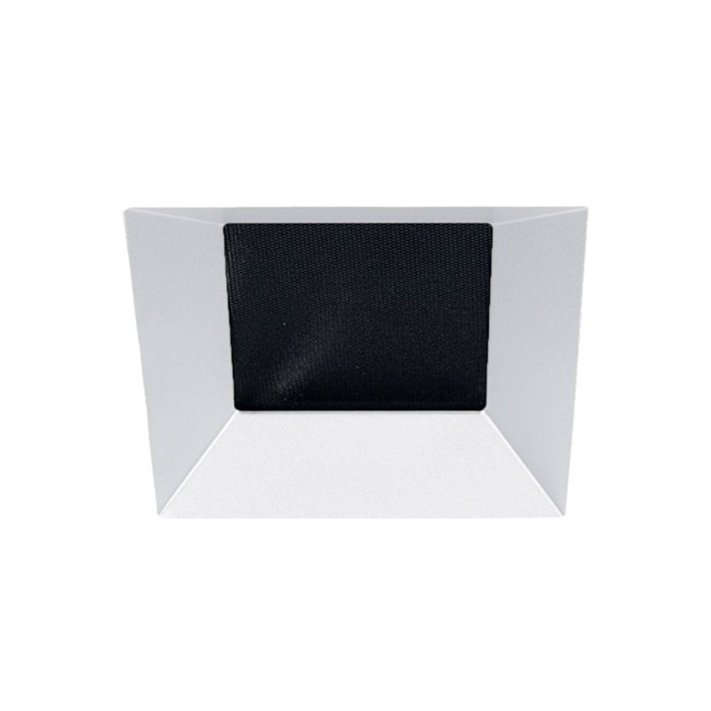 White Aluminum 3.5" Square LED Recessed Trim