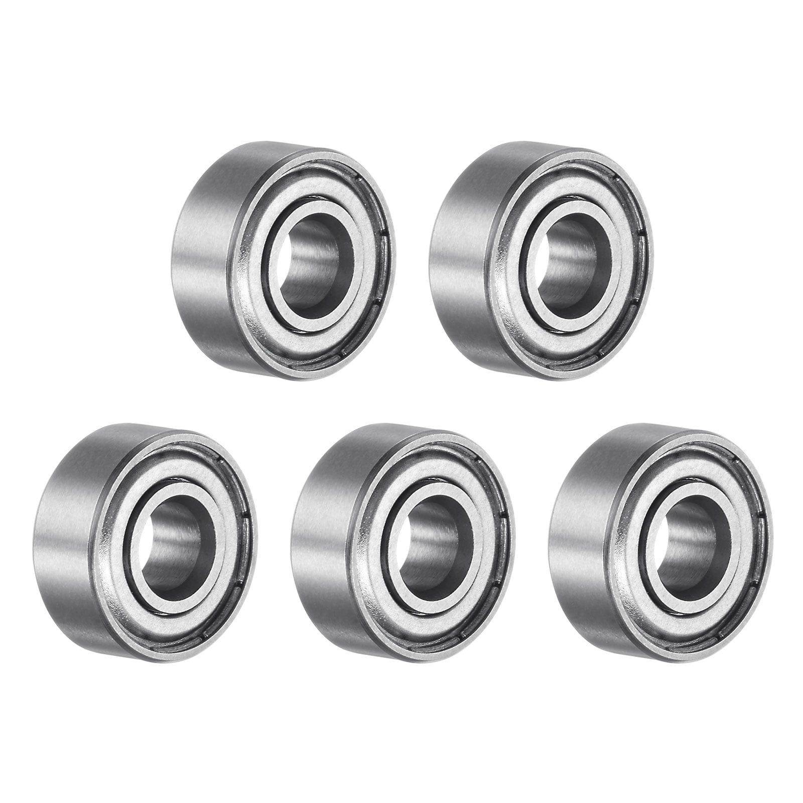 5 Piezas De Rodamientos De Bolas De Ranura Profunda R3ZZ | Medidas 3/16" X 1/2" X 10/51", Acero Cromado, Doble Blindaje (Z2) | Para Herramientas, Motores, Ventiladores