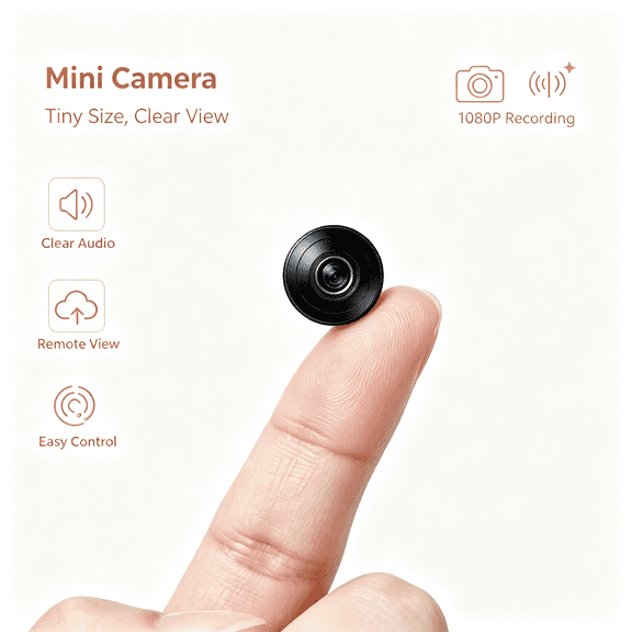 R4 only 1 inchHidden Camera with Audio/Video Mini Small Spy WiFi Security Secret System Smart Home Indoor Use Wireless Outdoor Nanny Night Vision Motion Detection Baby Monitor Pet Doorbell Seguridad