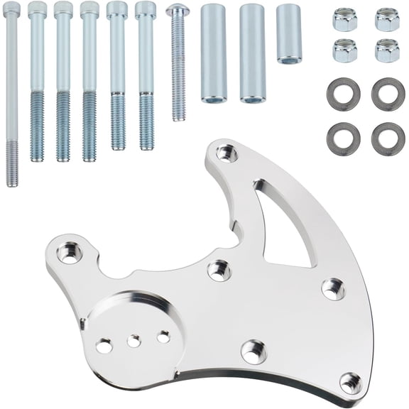 R4 AC Compressor Bracket Kit Truck Spacing, High Mount Passenger Side Compatible with Chevy LS1 LS2 LS3 LS6, Fit GM R4 Compressor 1988-1995 & Vortec Truck SUV Engines 1999-2013