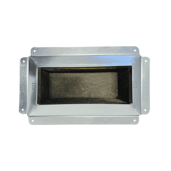 R4 Insulated Galvanized Ceiling Register Box - Connects Register Vent and Diffuser, HVAC Duct Boot" (4"x4")