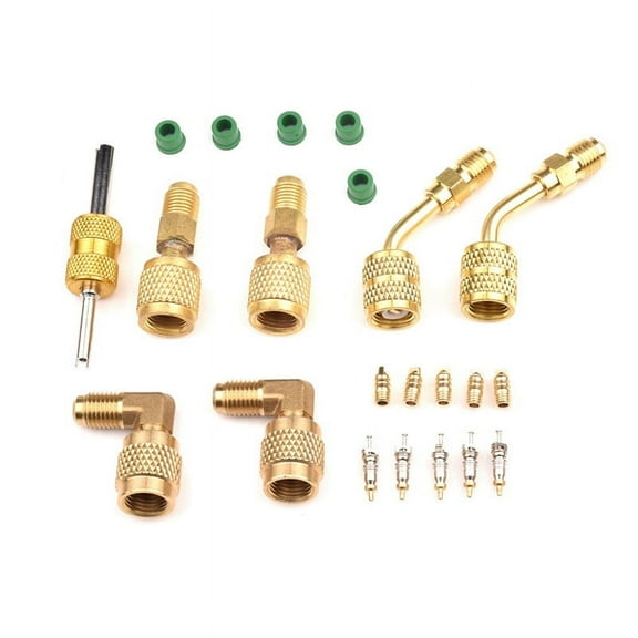 R410 Adapter Kit Metal Mini Split Vacuum Pump Set Sturdy Converter Connector 1/4SAE to 5/16SAE