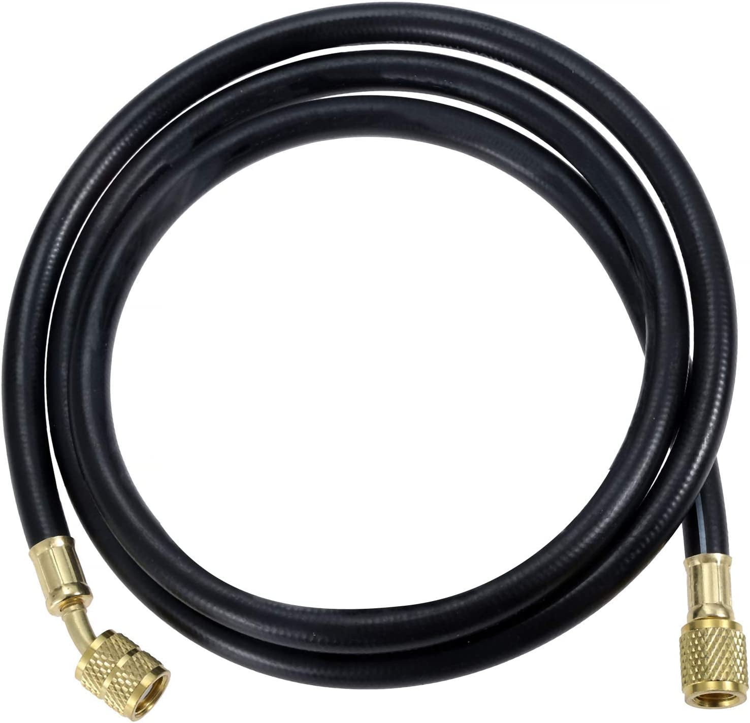 R410A AC Refrigerant Charging Hoses, 59 HVAC Charging Hose with 1/4 SAE Female Flare, 800PSI Working Pressure for R410A R22 R134A R12 R502 Air Condition System Maintenance Black Black