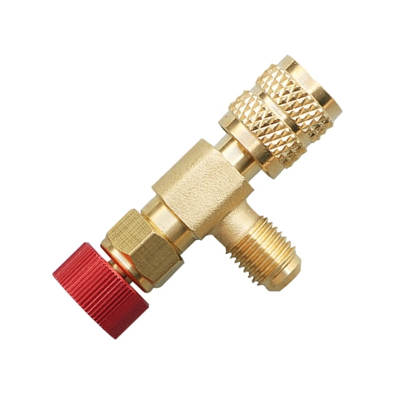 R410A Air Conditioning Refrigerant Flow Control Valve 1/4 to 5/16 Inch Brass Shut Off Valve