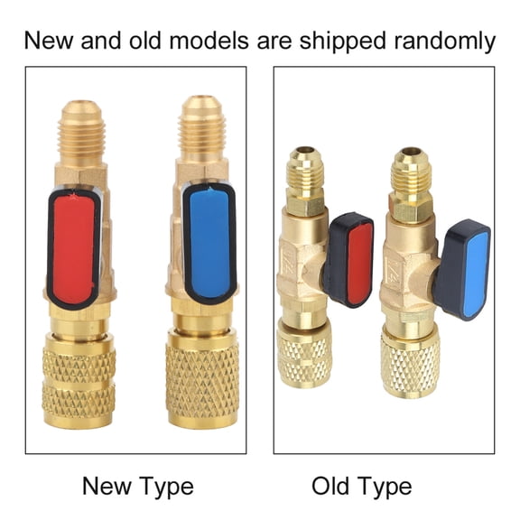 R410A/R22 Refrigerant Valve, AC Charging Tool, Brass Ball Valve, 1/4" SAE Connections