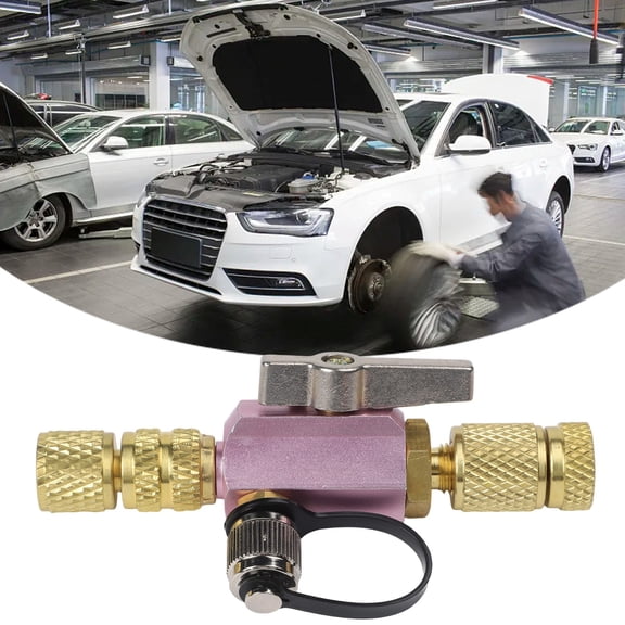 R410A Vacuum Rated Valve Core Removal Tool With Double O-Ring Seal System 5/16 Inch Female Flare To 1/4 Inch Male Flare For HVAC