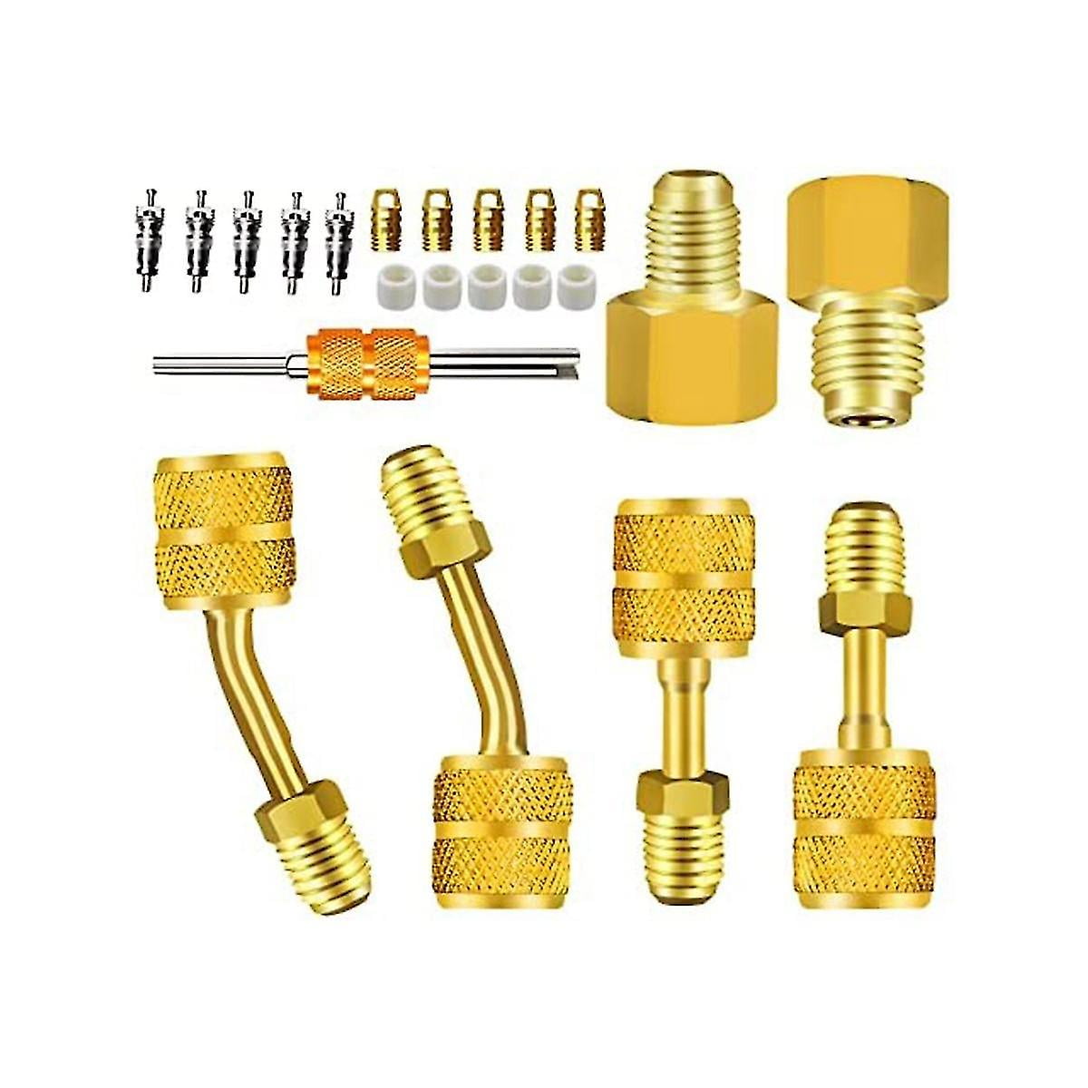 Mini Split AC Fittings R410A Adapter Set - 5/16 Female To 1/4 Male ...