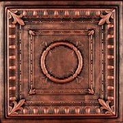 R47 - Romanesque Foam Glue-up Ceiling Tile in Antique Copper (129.6 Sq.ft / Pack) - 48 Pieces