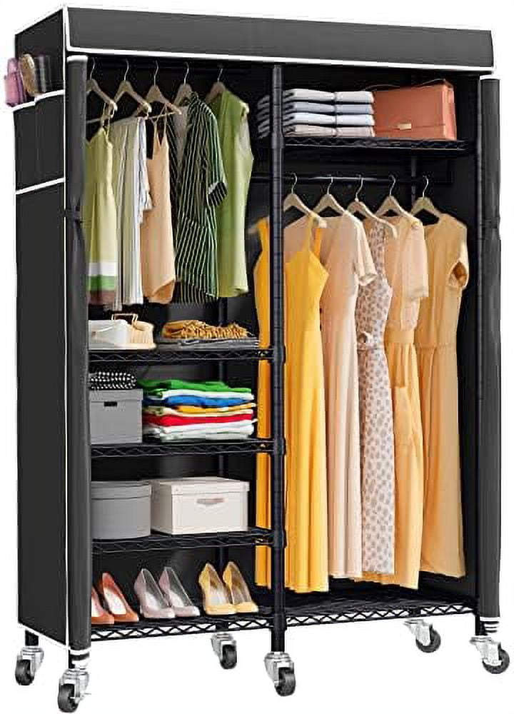 VIPEK V8i Portable Closets Heavy Duty Clothes Rack Metal Clothing Rack with  Adjustable Shelves - White