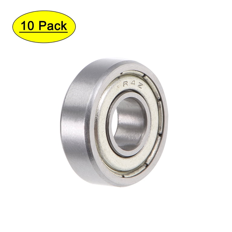 R4ZZ Ball Bearing 1/4"x5/8"x0.196", Double Shielded ABEC-1 Bearings 10pcs -  Walmart.com