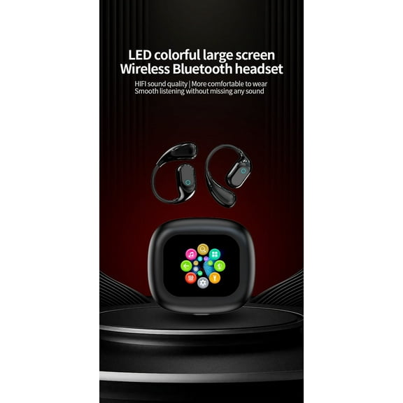 R5 Pro Wireless Bluetooth Earbuds with LED Touchscreen, AI Noise Cancellation & 15H Playtime  Hi-Fi Immersive Sound, Privacy Mode, Fast Charging &  EQ for Workouts Calls