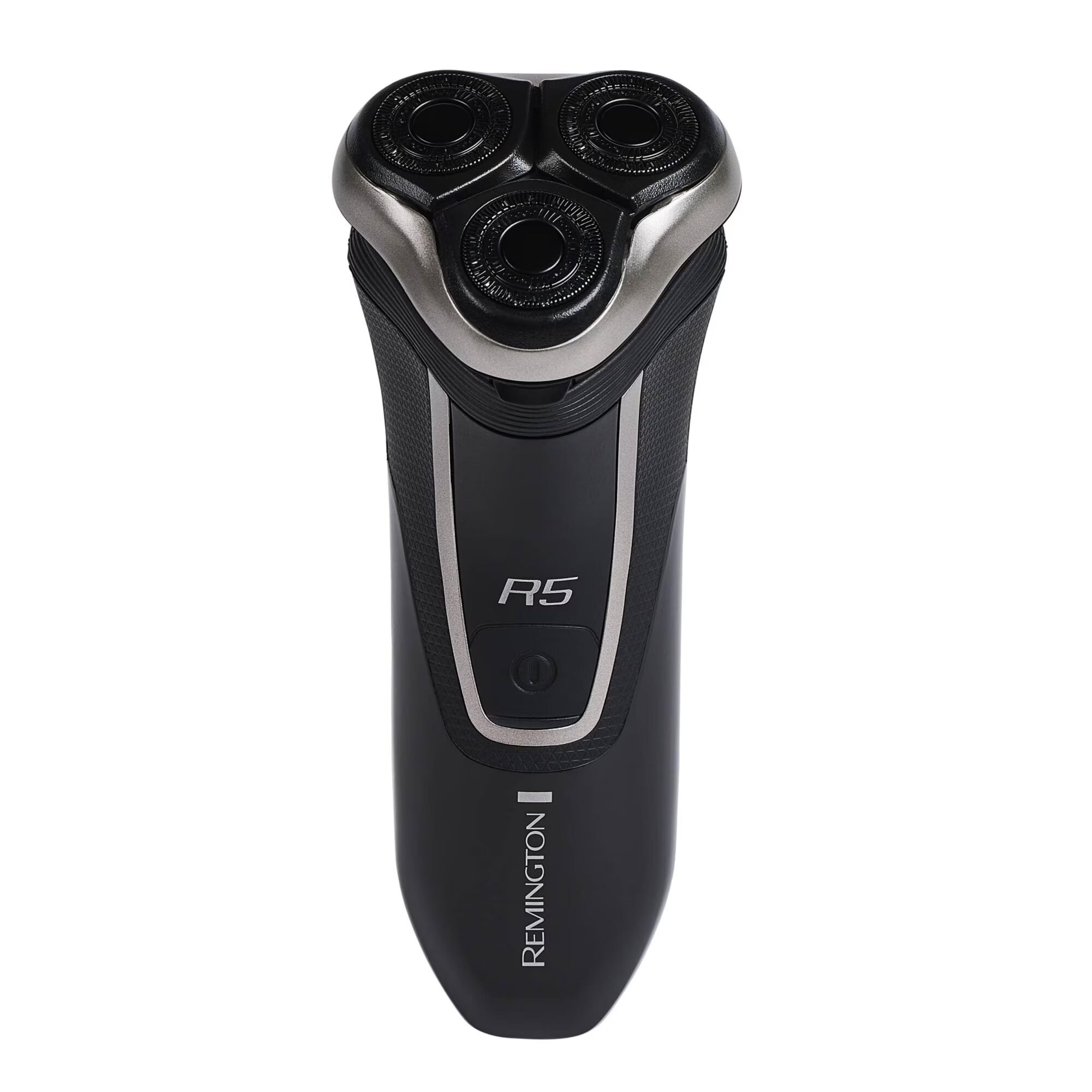 REMINGTON R5 Style Series Waterproof Rechargeable Men's Face Rotary Shaver with Graphite Coating and Contour Technology, Black