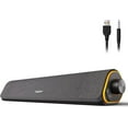 thumbnail image 1 of R50 Bluetooth Computer Speakers, 3.5mm PC Sound Bar for Desktop Monitor, Wired USB Powered & Colorful LED Lights with Switch Button, Surround Sound Soundbar PC Spearkers for Computer, 1 of 4
