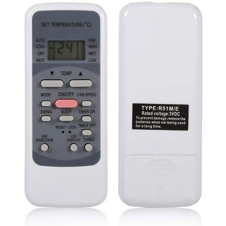 R51M/E Remote Control Replacement for Midea Air Conditioner, Universal Air Conditioner Remote Control Fit for Midea Brand