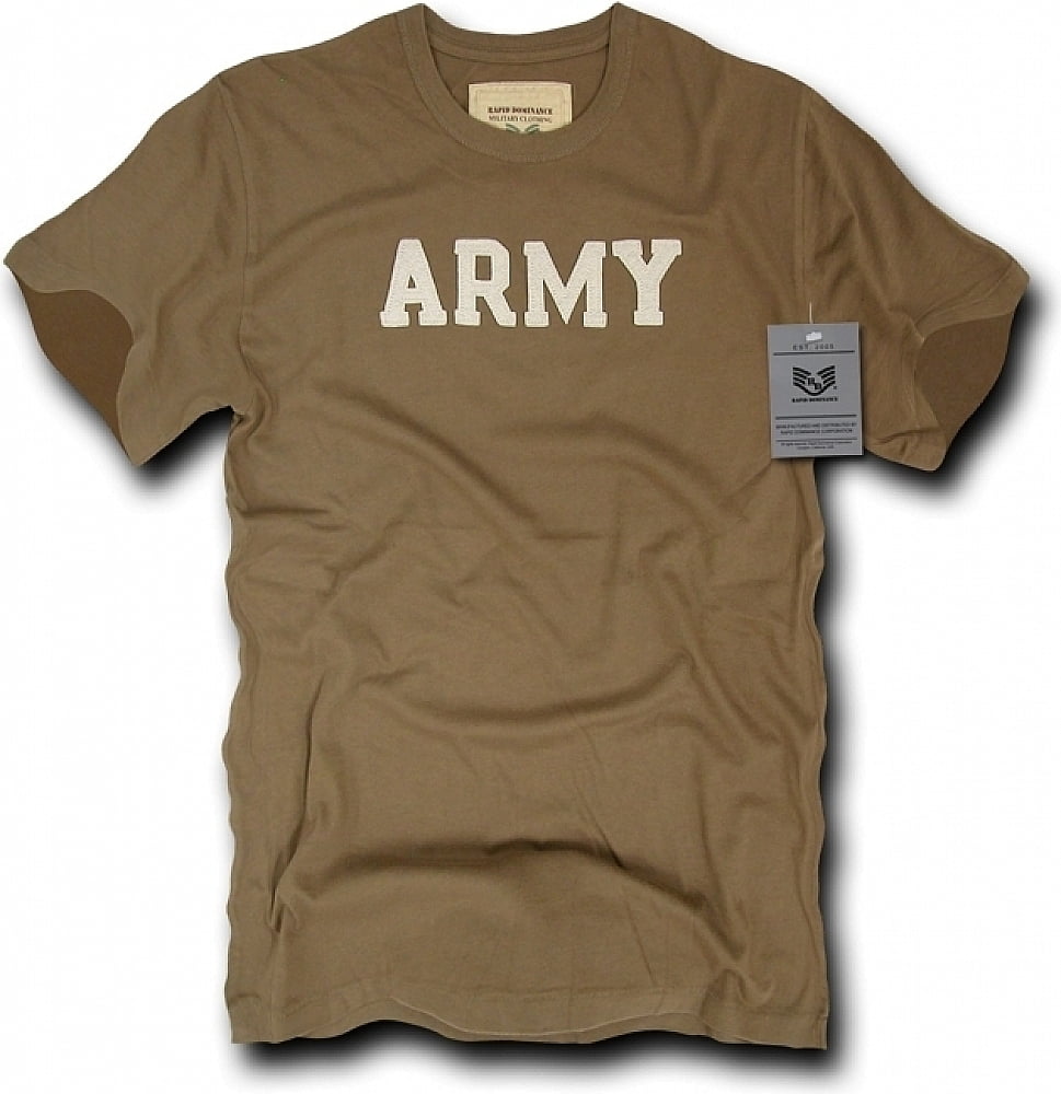 R54-ARM-ABR-03 Oceanside, Applique Military T-Shirts, Army, Brown ...