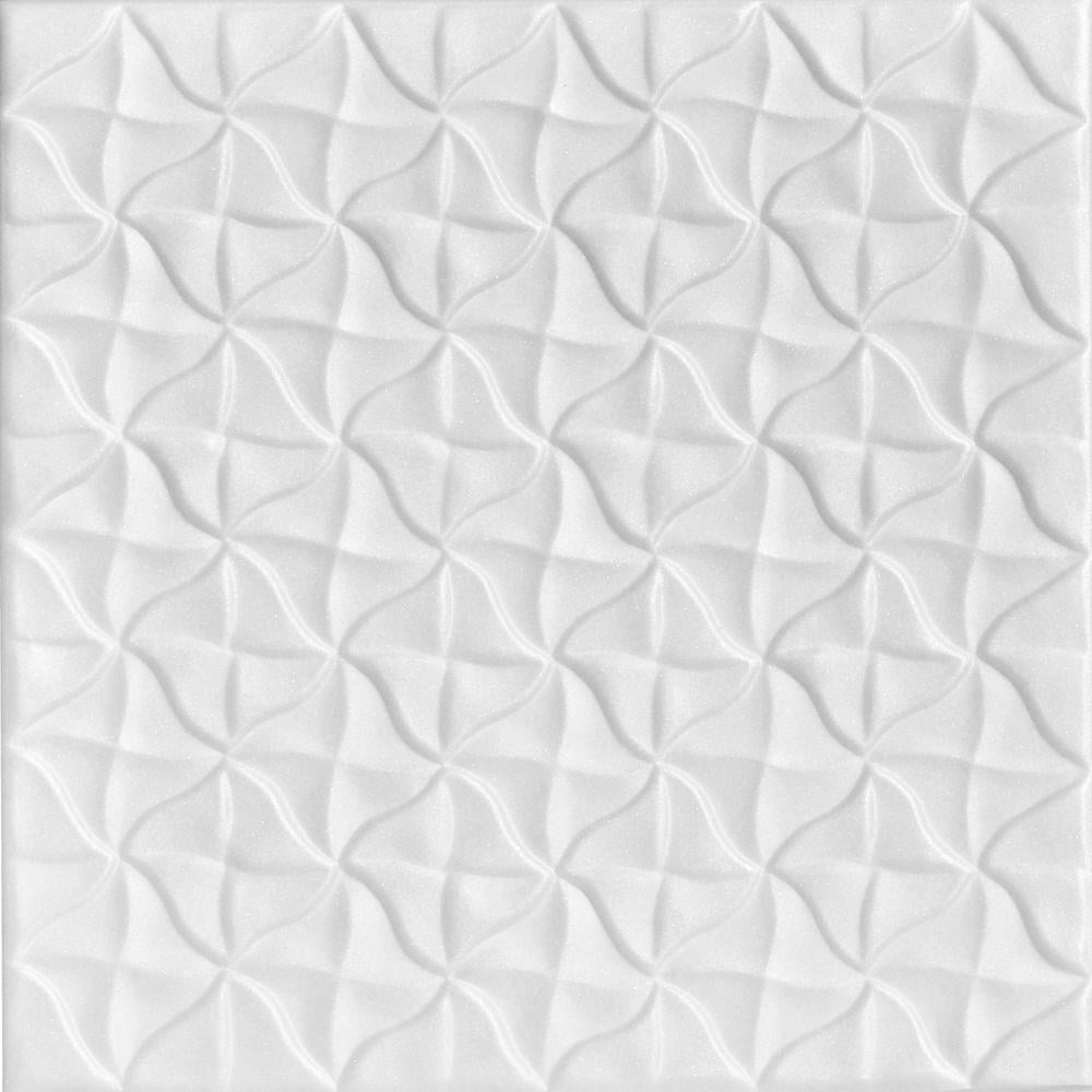 Granny's Pinwheel White Foam Glue-up Ceiling Tile Pack