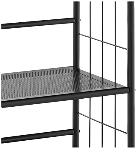 R597-5 Five Tier Metal Book Rack,Black - Walmart.com